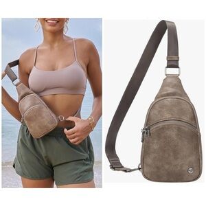 NEW INICAT Quality Leather Sling Bag Women’s Crossbody Bag/ Travel Fanny Pack
